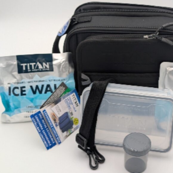 Titan Expandable Lunch Pack Cold Fridge with Ice Walls & Storage New - BLUE - Picture 2 of 3